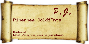 Pipernea Jolánta névjegykártya